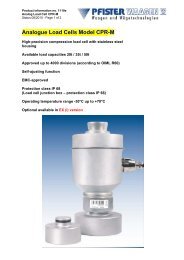 Analog load cell Â»CPR-M - Pfister Waagen Bilanciai GmbH