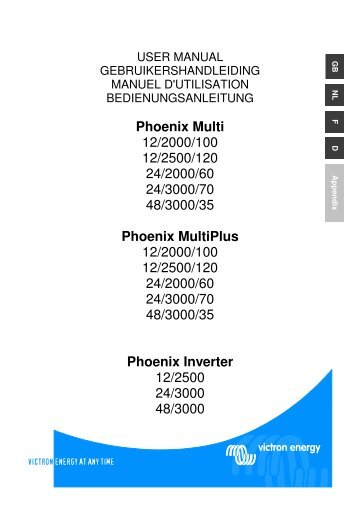 Phoenix Multi 12/2000/100 12/2500/120 24/2000 ... - Victron Energy