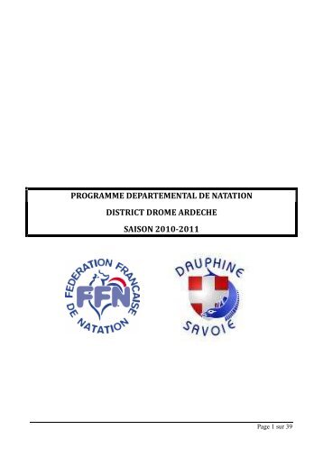 DISTRICT DROME ARDECHE NATATION - Les sites abcNatation