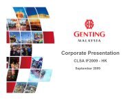 CLSA Investors' Forum 2009 - Genting Malaysia Berhad