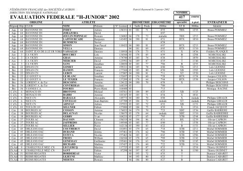 Ã©valuation fÃ©dÃ©rale "h-junior" 2002 - FÃ©dÃ©ration franÃ§aise des ...