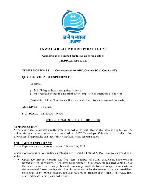 Details - Jawaharlal Nehru Port Trust