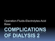 COMPLICATIONS OF DIALYSIS 2 - CRRT Online