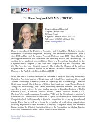 Dr. Diane Lougheed - Kingston General Hospital