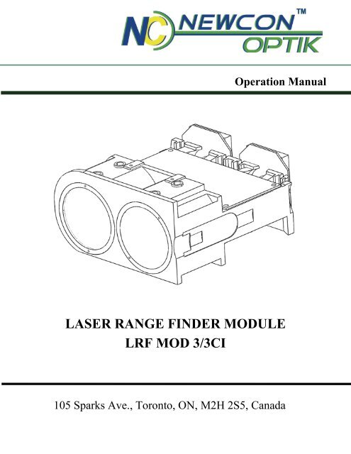 LASER RANGE FINDER MODULE LRF MOD 3/3CI - Newcon Optik