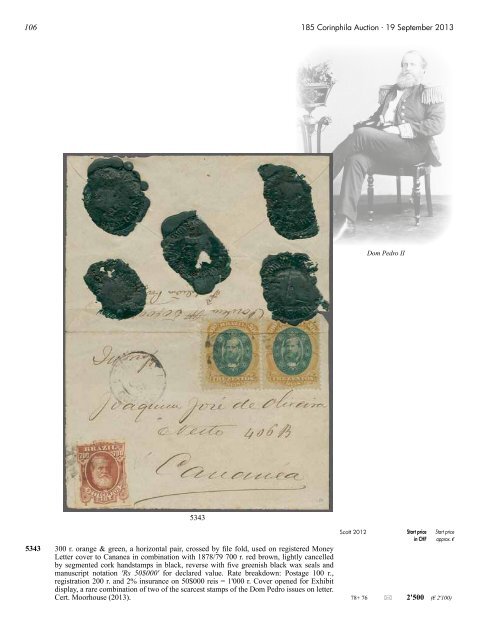 BRAZIL ‚DOM PEDRO' 1866-1879 - Corinphila Auktionen AG