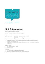 Unit 3 Accounting - Practice Exam - Engage Education Foundation