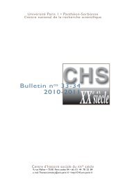 Bulletin CHS nÂ°33-34 2010-2011 - Centre d'histoire sociale du XXe ...