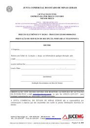 Edital PregÃ£o EletrÃ´nico - Processo 84/2013 - Jucemg - Governo do ...