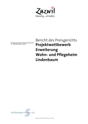 und Pflegeheim Lindenbaum - Strittmatter Partner AG