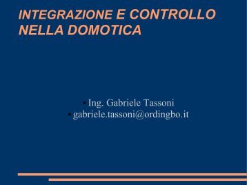 Lezione introduttiva - Gabriele Tassoni