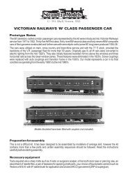 Instruction Sheet for Kit - Steam Era Models