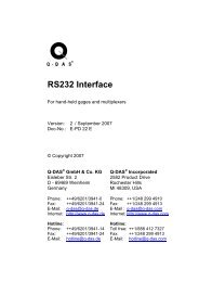 RS232 Interface - Q-DAS