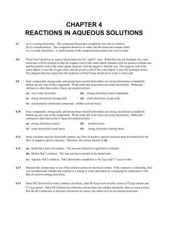 Worksheets Reactions In Aqueous Solutions Worksheet ch 4 aqueous reactions and solution stoichiometry a note on chapter in solutions