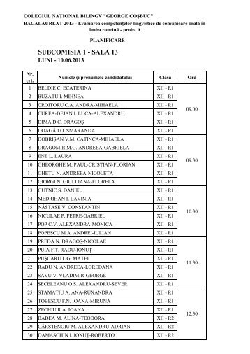 Repartizarea claselor 12R1 si 12R2.pdf - Colegiul NaÈional Bilingv ...