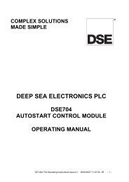 Deep Sea DSE704 Auto Start Module Manual - Davidson Sales ...