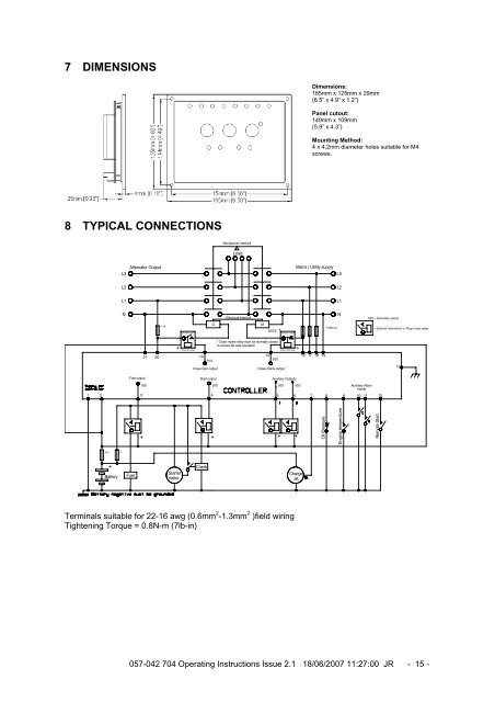 Deep Sea Generator Control Panel Manual