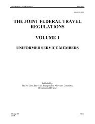 the joint federal travel regulations volume 1 uniformed service ...