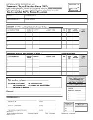 Personnel/Payroll Action Form (PAF) - Bethel School District