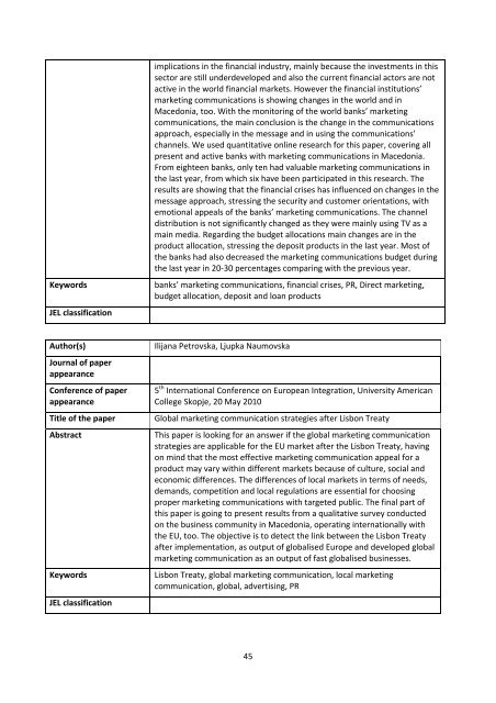 UACS Collection of Abstracts 2011 - University American College ...