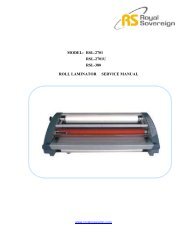 rsl-2701 rsl-2701u rsl-380 roll laminator service ... - Royal Sovereign