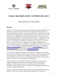 VARG I SKANDINAVIEN VINTERN 2012-2013 - Vargfakta