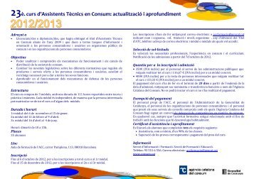 programa 23 ATC - AgÃ¨ncia Catalana del Consum