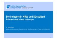 Die Industrie in NRW und DÃ¼sseldorf - Zukunft durch Industrie