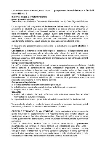 Laura Di Lucia Coletti - Liceo Scientifico Giordano Bruno