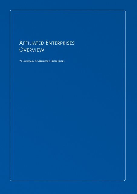 Affiliated Enterprises Overview & Special Disclosures - UMC