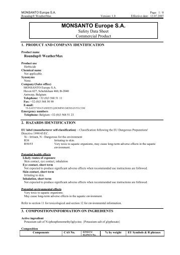 MSDS - Bush Encroachment