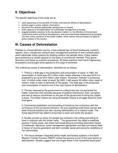 The Underlying Causes of Deforestation and Forest Degradation in ...