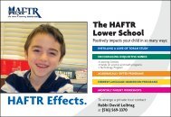 (516) 569-3370 The HAFTR Lower School