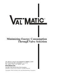 Minimizing Energy Consumption - Val-Matic Valve and ...