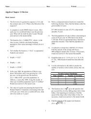 Chapter 11 Test Review w/Answers examview_ ... - Peninsula