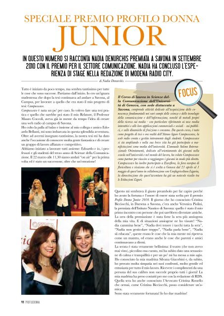 Giugno 2011 - Profilo Donna Magazine