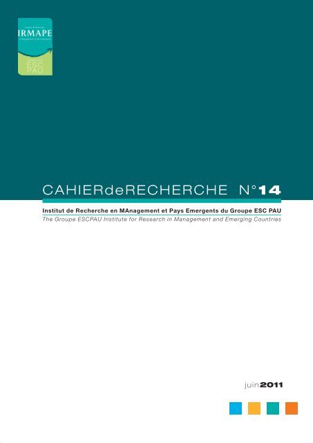 Cahier de recherche NÂ°14 - ESC Pau