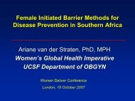 Female initiated methods - Women Deliver