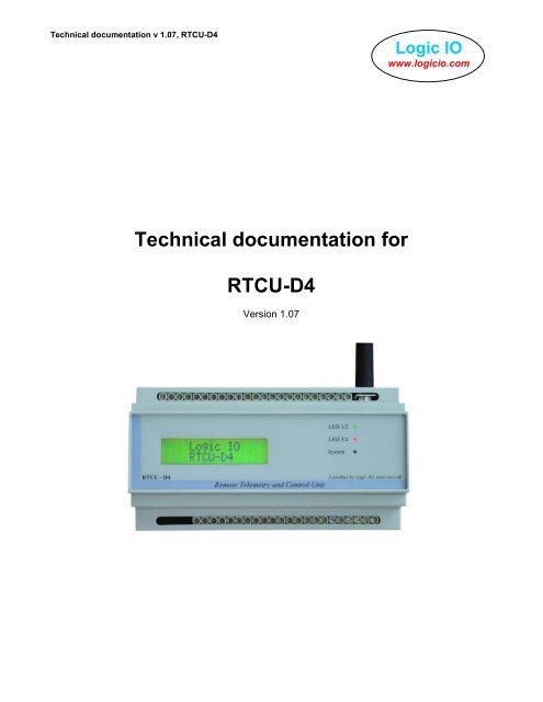 Technical documentation for RTCU-D4 - Logic IO