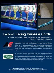 Download Lacing Cords Flyer (pdf) - American & Efird, Inc