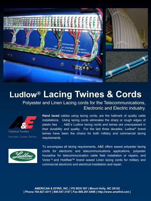 Download Lacing Cords Flyer (pdf) - American & Efird, Inc