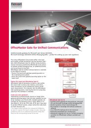 Data sheet OfficeMaster Gate UC - Ferrari electronic AG