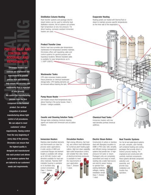 View our Chemical Processing Industry Brochure - Chromalox ...