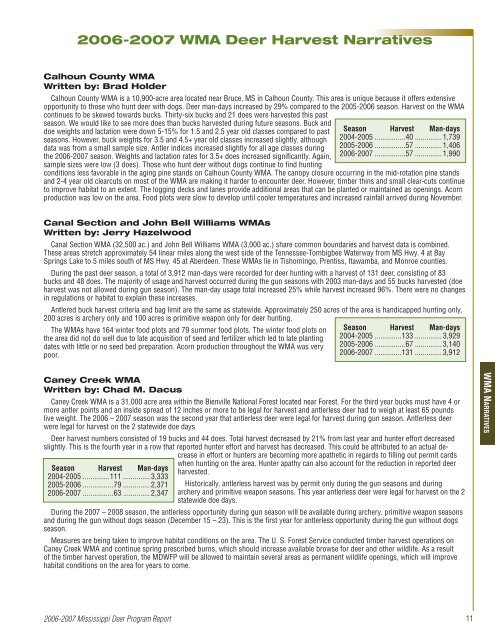 DEER PROGRAM REPORT DEER ROGRAM REPORT