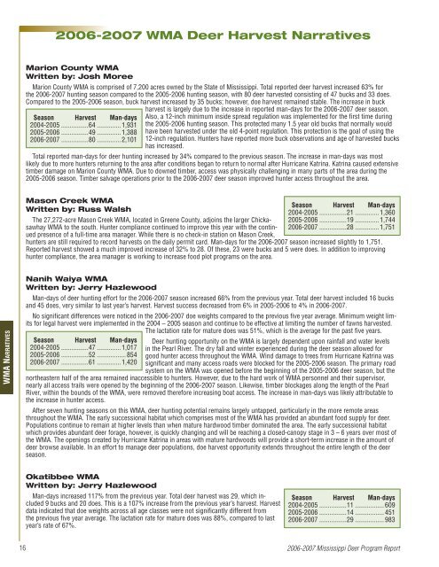 DEER PROGRAM REPORT DEER ROGRAM REPORT