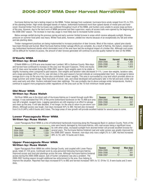 DEER PROGRAM REPORT DEER ROGRAM REPORT