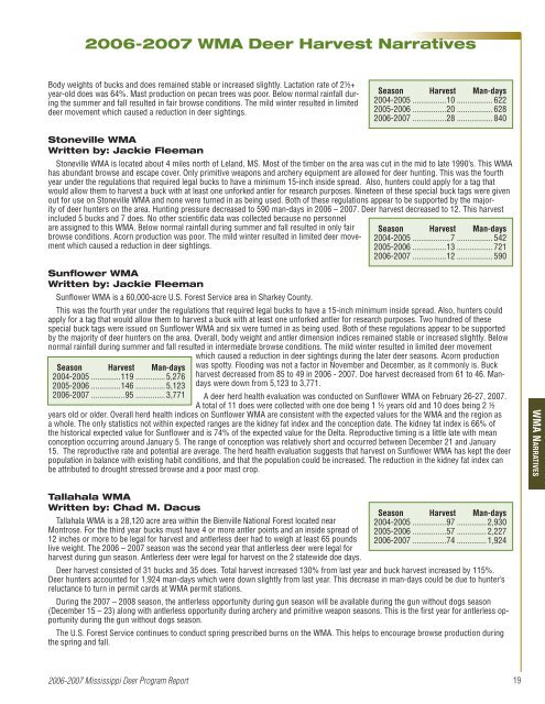 DEER PROGRAM REPORT DEER ROGRAM REPORT