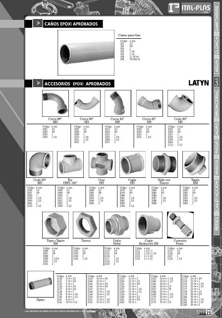 Page 1 23 p Ã¡ g ACCESORIOS EPOXI APROBADOS > Curva 90 ...