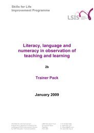 Skills for Life Improvement Programme Literacy, language and ...