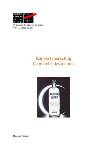 Rapport marketing Le marchÃ© des alcools - Julien Tap
